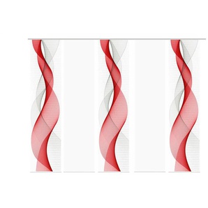 HOME Wohnideen Schiebevorhang Set 5tlg. | rot | 60 cm |