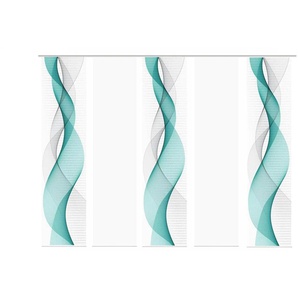 HOME Wohnideen Schiebevorhang Set 5tlg. | türkis/petrol | 60 cm |