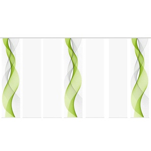 HOME Wohnideen Schiebevorhang Set 7tlg. | grün | 60 cm |