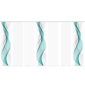 HOME Wohnideen Schiebevorhang Set 7tlg. | türkis/petrol | 60 cm |