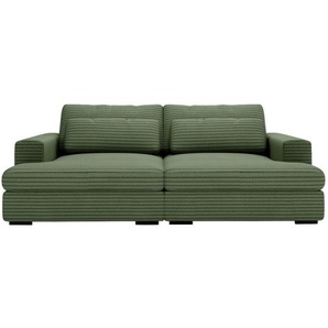 home24 Bigsofa, Grün, Textil, 2-3-Sitzer, Füllung: Schaumstoff, 223x80x158 cm, Stoffauswahl, Wohnzimmer, Sofas & Couches, Sofas, Bigsofas