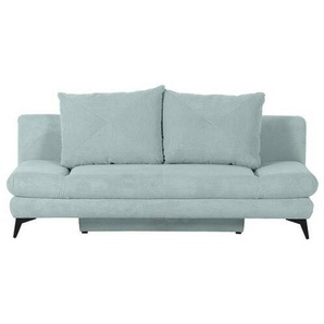 home24 Schlafsofa, Mintgrün, Textil, 2-Sitzer, 200x78x95 cm, Stoffauswahl, Liegefunktion, Schlafen auf Sitzhöhe, Rücken echt, Wohnzimmer, Sofas &
