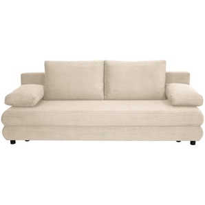 home24 Schlafsofa Taras, Creme, Textil, 2-Sitzer, Füllung: Schaumstoff, 197x77x81 cm, Stoffauswahl, Wohnzimmer, Sofas & Couches, Schlafsofas, Schlafsofas mit Bettkasten