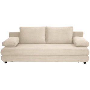 home24 Schlafsofa Taras, Creme, Textil, 2-Sitzer, Füllung: Schaumstoff, 197x77x81 cm, Stoffauswahl, Wohnzimmer, Sofas & Couches, Schlafsofas,
