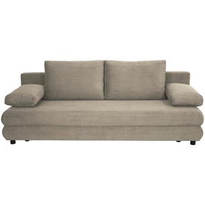 home24 Schlafsofa Taras, Taupe, Textil, 2-Sitzer, Füllung: Schaumstoff, 197x77x81 cm, Stoffauswahl, Wohnzimmer, Sofas & Couches, Schlafsofas,