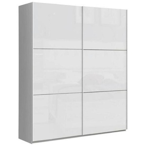 home24 Schwebetürenschrank, Weiß, Weiß Hochglanz, Metall, 2 Fächer, 170.3x209.7x61.2 cm, umfangreiches Zubehör erhältlich, in verschiedenen Größen