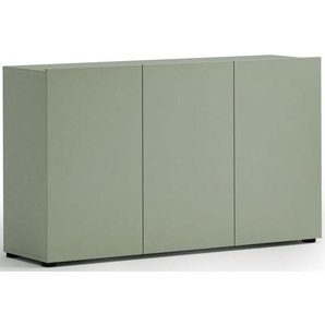 home24 Sideboard, Grün, Holzwerkstoff, 2 Fächer, 135x79x38 cm, Typenauswahl, Beimöbel erhältlich, stehend, Schlafzimmer, Schlafzimmer Kommoden