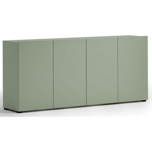 home24 Sideboard, Grün, Holzwerkstoff, 2 Fächer, 180x79x38 cm, Typenauswahl, Beimöbel erhältlich, stehend, Wohnzimmer, Kommoden & Sideboards,
