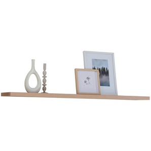 home24 Wandboard, Eiche, Holzwerkstoff, 160x3.2x26 cm, FSC Mix, Wohnzimmer, Regale, Wandboards