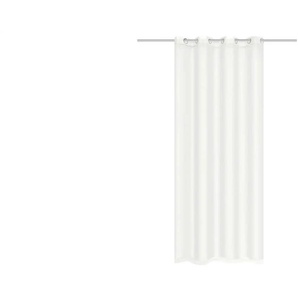 HOMEbasics Ösenschal - weiß - Materialmix - 140 cm - 225 cm | Möbel Kraft