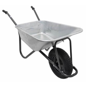 Homeit Home it builders wheelbarrow with pneumatic rubber wheel and hammered finish 110 litres
