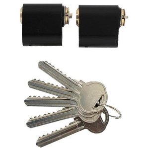 Homeit HOME It oval cylinder with 7 pins in matt black with 5 keys 2 pcs