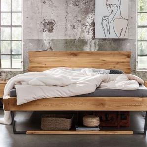HOMELIV. Bett Prospero, Wildeiche natur, 180x200 cm