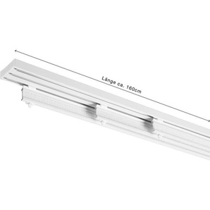 Homeware Flächenvorhangschiene, Weiß, Metall, 160 cm, Wohntextilien, Gardinen & Vorhänge, Gardinenschienen
