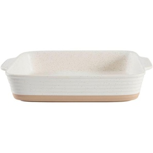 Homeware Profession. Auflaufform, Braun, Beige, Keramik, 1.84 L, rechteckig, 22.4x6.2x34 cm, Lfgb, backofengeeignet, mikrowellengeeignet, Kochen, Auflaufformen