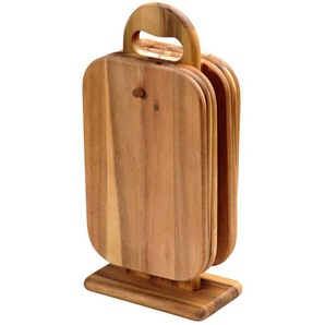 Homeware Profession. Brettchenständer, Holz, Akazie, 9x32x15 cm, Fsc, Küchenzubehör, Schneidebretter