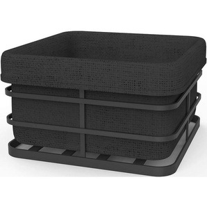 Homeware Profession. Brotkorb Chef - Modern Kitchen, Schwarz, Textil, 3 L, quadratisch, 19x11x19 cm, Lfgb, lebensmittelecht, Küchenzubehör, Brotkästen
