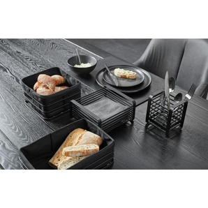 Homeware Profession. Brotkorb Chef - Modern Kitchen, Schwarz, Textil, 3 L, quadratisch, 19x11x19 cm, Lfgb, lebensmittelecht, Küchenzubehör, Brotkästen