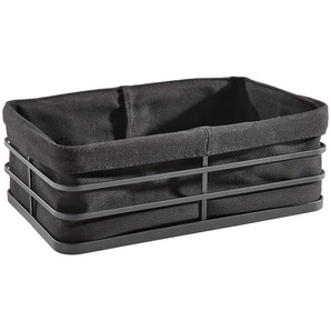 Homeware Profession. Brotkorb, Schwarz, Textil, 3 L, rechteckig, 17.5x9x27 cm, Lfgb, lebensmittelecht, Küchenzubehör, Brotkästen & -Körbe