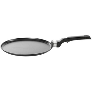 Homeware Profession. Crepespfanne Perfect Cooking, Schwarz, Edelstahl, Metall, Kunststoff, rund, Lfgb, antihaftbeschichtet, Kochen, Pfannen,