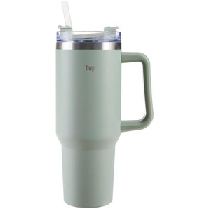 Homeware Profession. Thermobecher, Mintgrün, Metall, Kunststoff, Kreise, 1.2 L, 26.5 cm, Lfgb, doppelwandig, hält warm, kalt, Kaffee & Tee, Tassen,