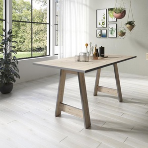 Esstisch HOMEXPERTS Till Tische Gr. B/H/T: 160 cm x 75 cm x 90 cm, braun (eichefarben, eichefarben, eichefarben) Esstische rechteckig Tisch Breite 160 cm, Gestell in A-Form