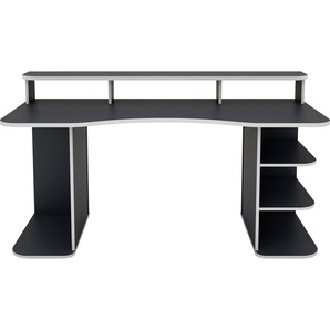 Homexperts Gamingtisch Flynn, moderner Gamingtisch mit farblich abgesetzten ABS Kanten