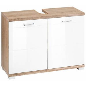 Homexperts Waschbeckenunterschrank Nusa Breite 80 cm, Badezimmerschrank, Ausschnitt für Abwasserleitung