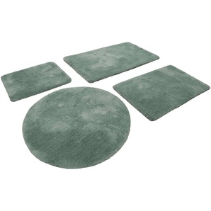 Homie Living Badematte Porto Azzurro, Höhe 30 mm, rutschhemmend beschichtet, fußbodenheizungsgeeignet, schnell trocknend, Polyester, rechteckig, Badteppich, uni, rechteckig & rund, waschbar, Badezimmerteppich