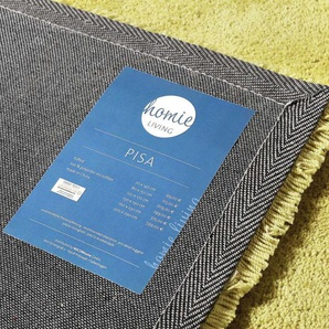 Homie Living Teppich Pisa, rund, Höhe: 25 mm, Hochflor, Microfaser, uni, weich, Shaggy, Wohnzimmer, Schlafzimmer