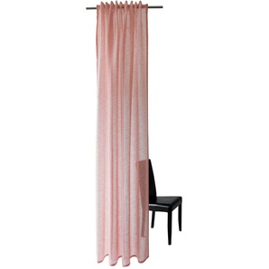 Gardine HOMING Oskar Gardinen Gr. 245 cm, verdeckte Schlaufen, 140 cm, rosa (rosé) Verdeckte Schlaufen Gardine uni, Wohnzimmer, Schlafzimmer, transparent
