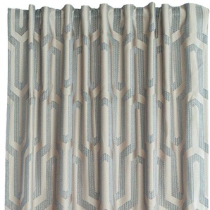 Vorhang HOMING Tiaro Gardinen Gr. 245 cm, verdeckte Schlaufen, 140 cm, bunt (silberfarben, beige) Landhaus Gardinen blickdicht, geometrisch, Wohnzimmer, Schlafzimmer