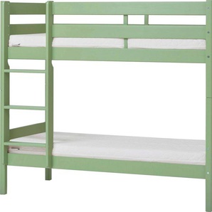 Hoppekids Etagenbett ECO Comfort Kinderbett 90x200 oder 70x160 aus Massivholz in 4 Farben, TÜV, FSC und Nordisches Umweltzeichen – wahlweise mit Matratzen