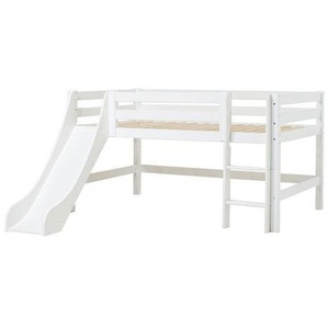 Hoppekids Halbhochbett ECO Luxury & Rutsche, Leiter gerade PRE-A13-12