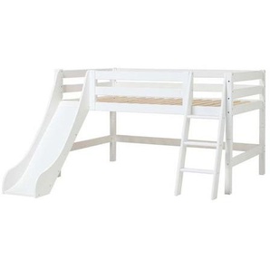 Hoppekids Halbhochbett ECO Luxury & Rutsche, Leiter schräg PRE-A12-1