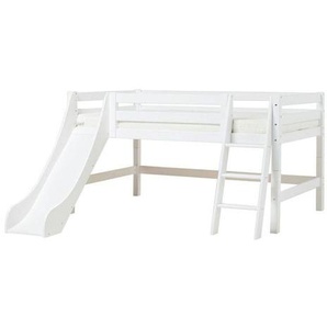Hoppekids Halbhochbett ECO Luxury & Rutsche, Leiter schräg PRE-A12-12