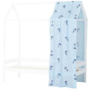 Hoppekids Hausbett-Vorhang 70x160 cm  Ole Lukoie ¦ blau ¦ Maße (cm): B: 73 H: 173