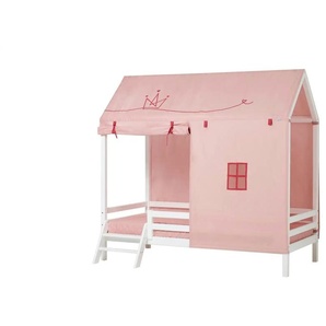 Hoppekids Hausbett-Vorhang 90x200 cm Princess ¦ rosa/pink ¦ Maße (cm): B: 90 H: 200