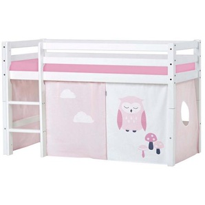 Hoppekids Hochbett ECO Dream, Kinderbett, Spielbett, Halbhohes Bett aus Massivholz inkl. Vorhang-Set Creator, Bettgröße & Matratze wählbar
