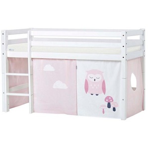 Hoppekids Hochbett ECO Dream, Kinderbett, Spielbett, Halbhohes Bett aus Massivholz inkl. Vorhang-Set Creator, Bettgröße & Matratze wählbar