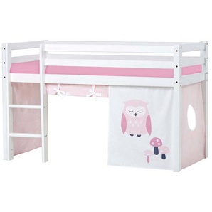 Hoppekids Hochbett ECO Dream, Kinderbett, Spielbett, Halbhohes Bett aus Massivholz inkl. Vorhang-Set Creator, Bettgröße & Matratze wählbar