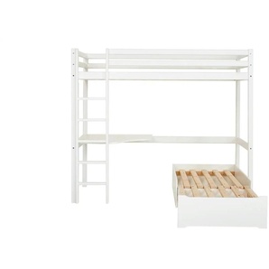 Hoppekids Hochbett  Eco Dream ¦ weiß ¦ Maße (cm): B: 101 H: 177