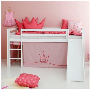 Hoppekids Hochbett «Princess» Rutsche & Vorhang Rosa und viel Auswahl