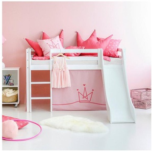 Hoppekids Hochbett «Princess» Rutsche & Vorhang Rosa und viel Auswahl