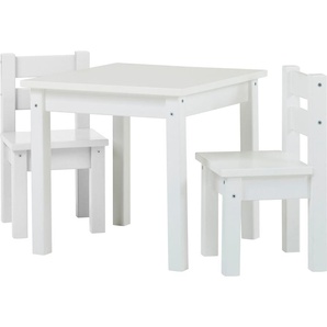 Kindersitzgruppe HOPPEKIDS MADS Kindersitzgruppe Sitzmöbel-Sets weiß Baby Kinder Sitzgruppen in vielen Farben, mit drei Stühlen