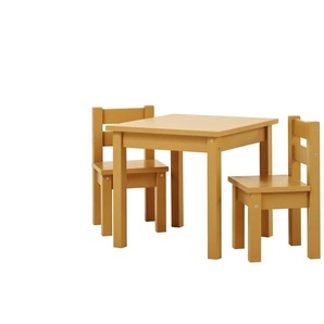 Hoppekids Sitzgruppe 3er-Set - gelb - Materialmix - 28 cm - 50 cm | Möbel Kraft