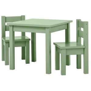Hoppekids Sitzgruppe 3er-Set  Mads ¦ grün ¦ Maße (cm): B: 28 H: 50