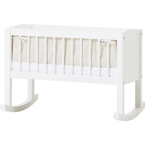 Stubenbett HOPPEKIDS Babybetten Gr. belüftete Einlegeplatte, Liegefläche B/L: 40 cm x 80 cm, kein Härtegrad, Komfortschaummatratze, beige (weiß, sand mit nest komfortschaummatratze) Baby Beistellbetten umbaubar zu Sitzbank, wahlweise Matratze & Zubehör
