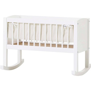 Stubenbett HOPPEKIDS Babybetten Gr. belüftete Einlegeplatte, Liegefläche B/L: 40 cm x 80 cm, kein Härtegrad, ohne Matratze, beige (weiß, sand mit nest ohne matratze) Baby Beistellbetten umbaubar zu Sitzbank, wahlweise Matratze & Zubehör