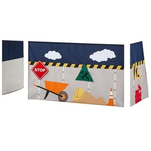Hoppekids Vorhang für Spielbett 70x160  Construction ¦ mehrfarbig ¦ Maße (cm): B: 300 H: 72